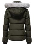 KVE Women's Army Green Puffer Jacket with Hood