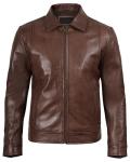 Blingsoul Real Lambskin Brown Leather Jacket for Men | [1100374] Wick, L