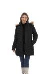 CorBuyit Women's Waterproof Winter Puffer Jacket, Black
