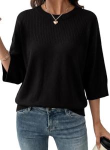 Dokotoo Women's Oversized Cropped Summer Sweater