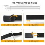 Mile High Life Cut To Fit Canvas Web Belt Size Up to 52" with Flip-Top Solid Black Military Buckle (Black)