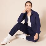 Women's Polar Fleece Full-Zip Jacket, Navy 3X