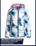 Reebok Women Jacket - Packable Quilted Puffer Coat – Casual Jacket for Women (S-XL), Size Medium, Candy Print