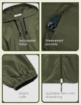 COOFANDY Mens & WoMens Raincoat Waterproof Adult Rain Jacket Reusable Rain Poncho with Hood