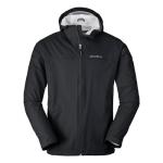 Eddie Bauer Men's Cloud Cap Rain Jacket, Waterproof, Black, X-Large