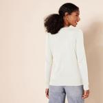 Amazon Essentials Women's Lightweight Crewneck Cardigan, Ivory