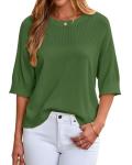 Dokotoo Women's Oversized 3/4 Sleeve Summer Sweater