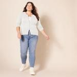 Amazon Essentials Women's Lightweight Crewneck Cardigan, Ivory