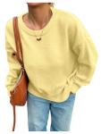 Women's Oversized Yellow Sweater Pullover for Fall