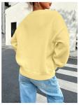 Women's Oversized Yellow Sweater Pullover for Fall