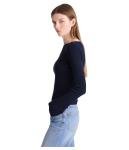 Madewell Women's Dark Navy Merino Wool-Silk Sweater