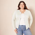 Women's Lightweight Crewneck Cardigan in Ivory