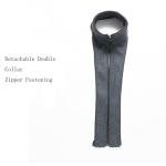 INVACHI Men's Wool Blend Double Collar Trench Coat