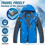 Men's Waterproof Ski Jacket with Fleece Liner