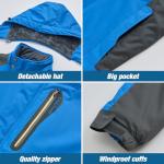 Men's Waterproof Ski Jacket with Fleece Liner