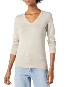 Amazon Essentials Women's Lightweight Long-Sleeve V-Neck Sweater