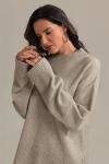 Women's Fall Casual Crewneck Ribbed Knit Sweater