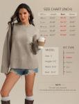 Women's Fall Casual Crewneck Ribbed Knit Sweater