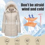 WULFUL Women's Warm Puffer Jacket with Fur Hood