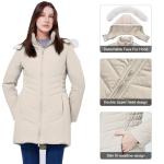 WULFUL Women's Warm Puffer Jacket with Fur Hood
