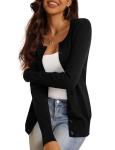 Women’s Black Soft Button Down Cardigan Sweater