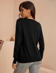 Women’s Black Soft Button Down Cardigan Sweater