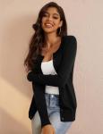Women’s Black Soft Button Down Cardigan Sweater