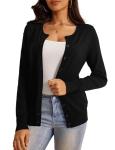Women’s Black Soft Button Down Cardigan Sweater