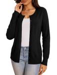 Women’s Black Soft Button Down Cardigan Sweater
