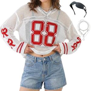 ZhouBoat Y2K Oversized White Crochet Sweater