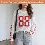 ZhouBoat Y2K Oversized White Crochet Sweater