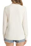 QUALFORT Women's Lightweight Wool Blend V Neck Sweater