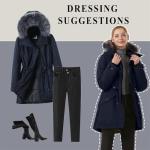 GGleaf Women's Quilted Puffer Jacket with Fur Hood