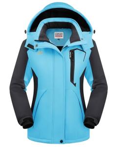 WULFUL Women's Waterproof Ski Jacket with Hood