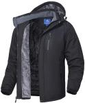 Men's Waterproof Fleece Liner Winter Jacket Black