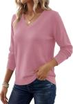 PRETTYGARDEN Women's Cozy Knit V Neck Sweater