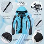 WULFUL Women's Waterproof Ski Jacket with Hood