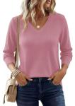 PRETTYGARDEN Women's Cozy Knit V Neck Sweater