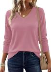 PRETTYGARDEN Women's Cozy Knit V Neck Sweater