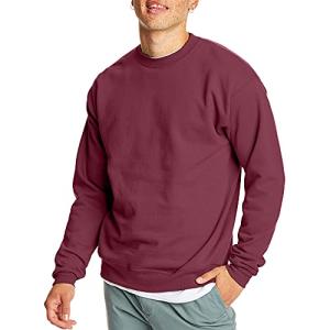 Hanes EcoSmart Maroon Sweatshirt for Men, Large