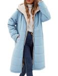 Yusongirl Women's Oversized Sherpa-Lined Puffer Coat