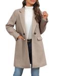 Ebifin Women's Double Breasted Trench Coat