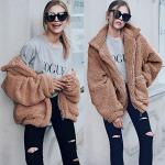 Comeon Women's Oversized Fleece Faux Shearling Coat