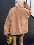 Comeon Women's Oversized Fleece Faux Shearling Coat