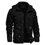 Men's Winter Fleece-Lined Tactical Hooded Jacket