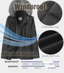 GGleaf Women's Warm Quilted Puffer Jacket, Dark Grey