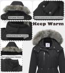 GGleaf Women's Warm Quilted Puffer Jacket, Dark Grey