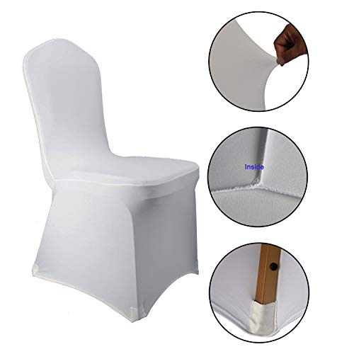 100 White Stretch Spandex Chair Covers for Wedding