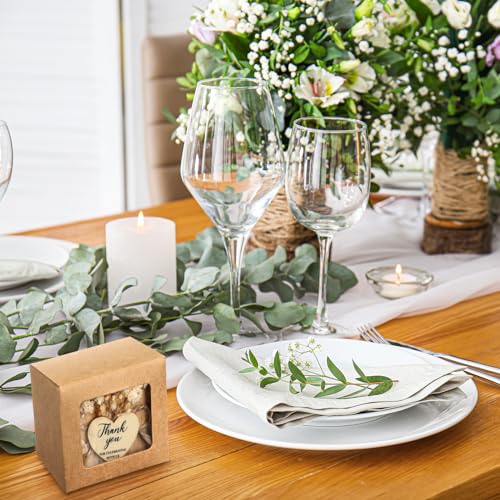 50 Sets Rustic Wood Candle Holders for Guests