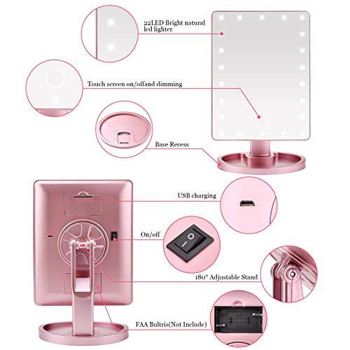 Trendy Aesthetic Vanity Mirror with Lights for College